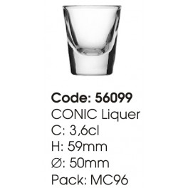 Pahar Conic 3.6 cl
